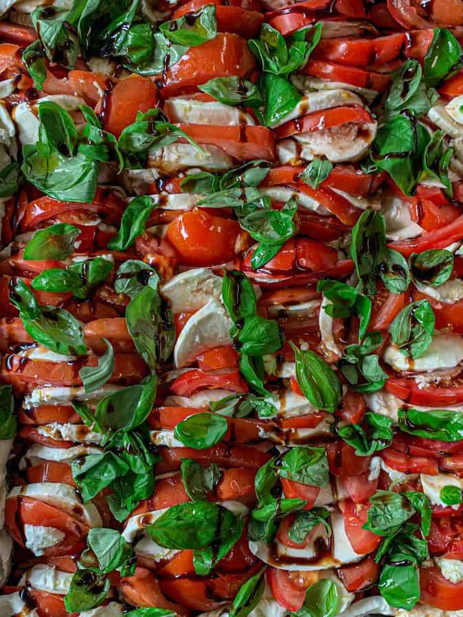 Tomato, mozzarella and basil with balsamic